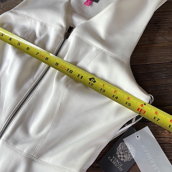 Vince Camuto white scuba fit and flare dress NWT SIZE 6 - Picture 11 of 11